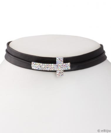 Choker cu cruce aurora borealis