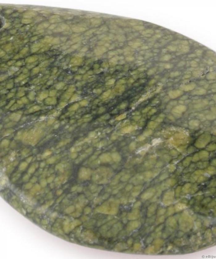 Colier cu piatra serpentine verde, RESIGILAT