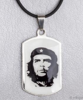 Pandantiv unisex Che Guevara, negru pe fundal alb